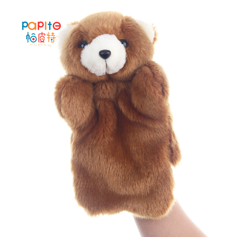 Yiwu factory Mixed batch Teddy Bear Puppet Plush Toys Small animals Doll Even finger children Preschool Appease