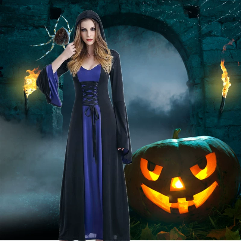 Хэллоуин Вампир Демон одежда Мертвый Бог Призрак платье Ведьма Платье для вечеринки детализированная услуга представления