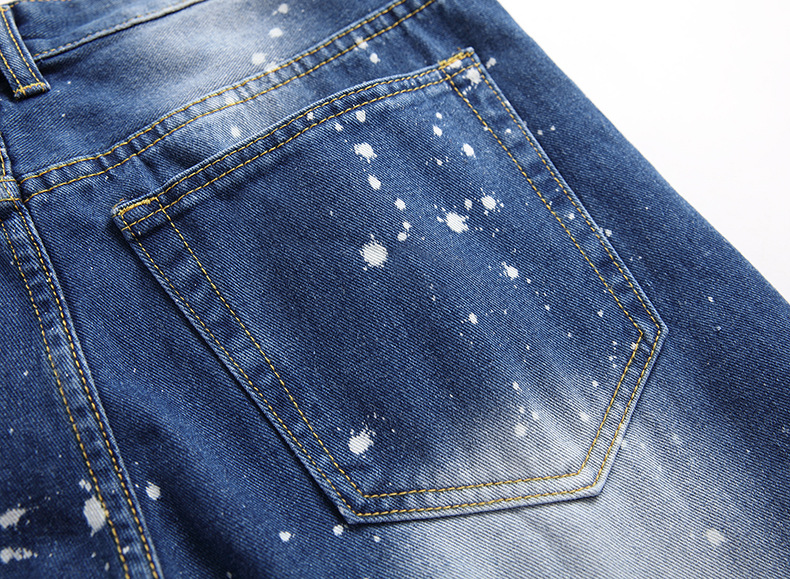 Nouveaux jeans usés pour hommes, jeans droits tendance et décontractés_voghion.com