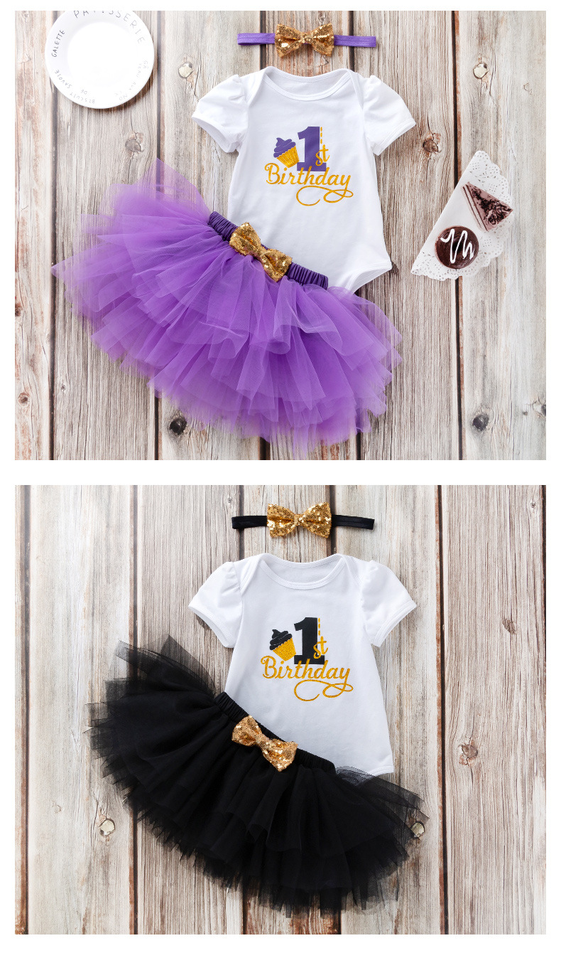 Summer, Spring Season Baby Girl'S Gender Printing Design Cute Style Birthday Cute Letter Printing Cotton Girls Clothing Sets