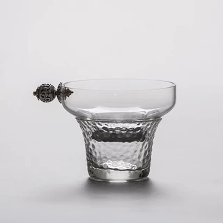 藏银功夫茶具配件耐热玻璃茶漏茶滤茶滤网茶隔茶叶过滤器茶水分离