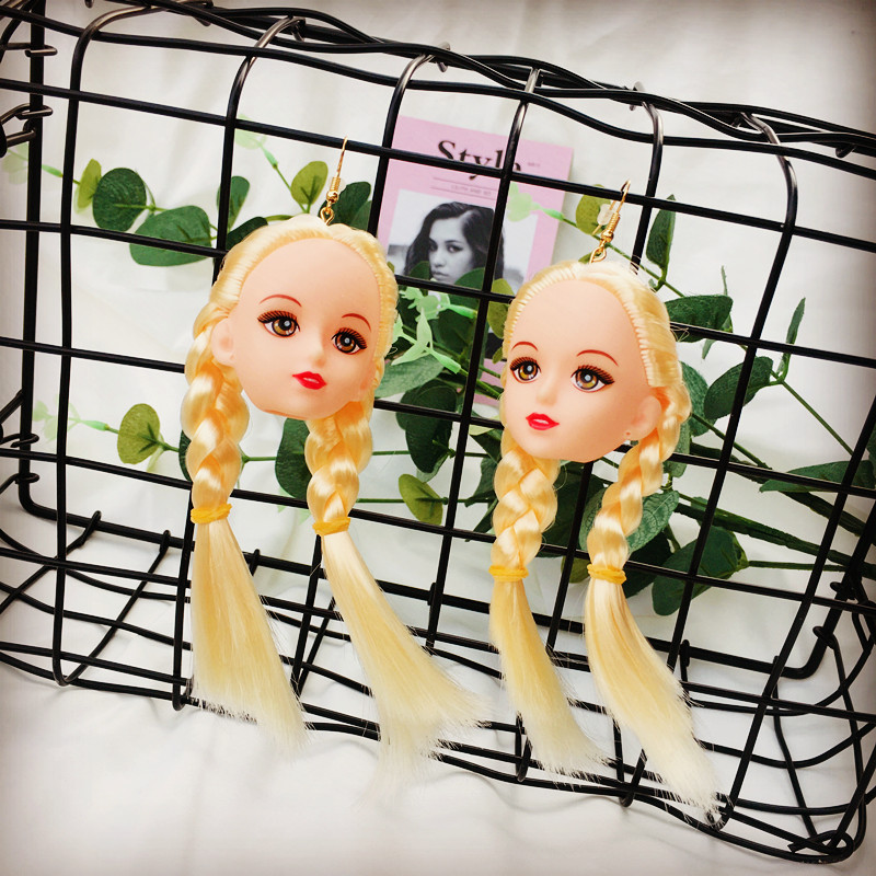 1 Pair Sweet Doll Plastic Resin Earrings display picture 4
