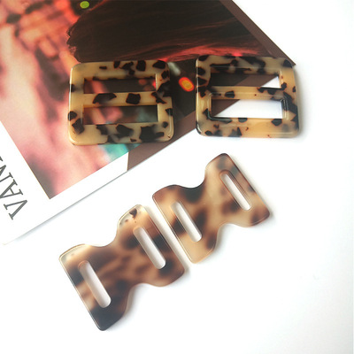 韩国饰品醋酸亚克力日字扣腰带扣腰饰手工制作包包服装辅料配件|ru