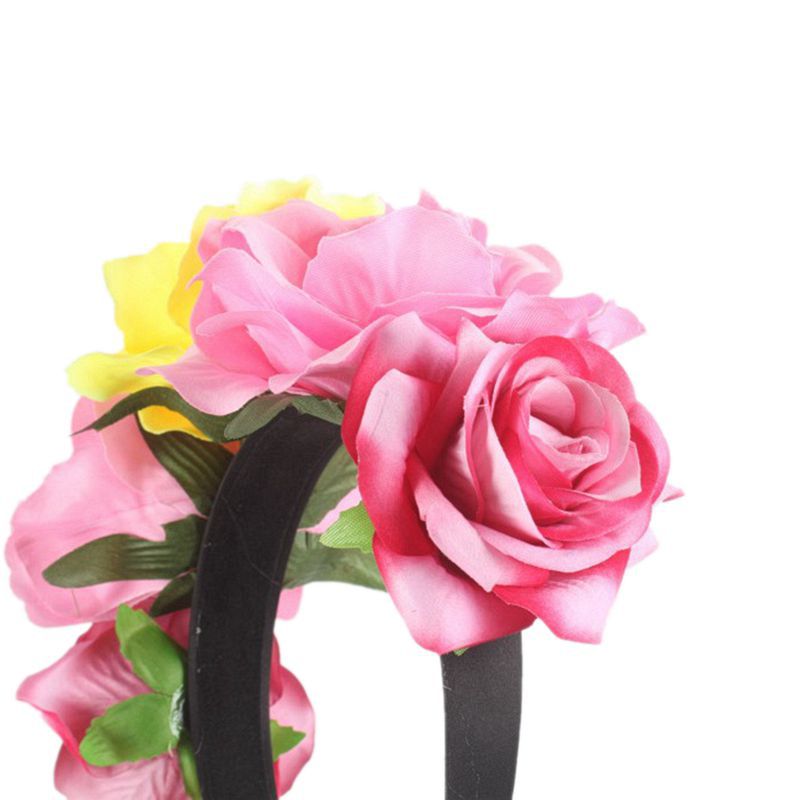 Ethnic Style Flower Polyester Flannel Epoxy Hair Band Party Headpieces display picture 4