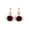 Brand demi-season spherical universal fashionable earrings from pearl, internet celebrity