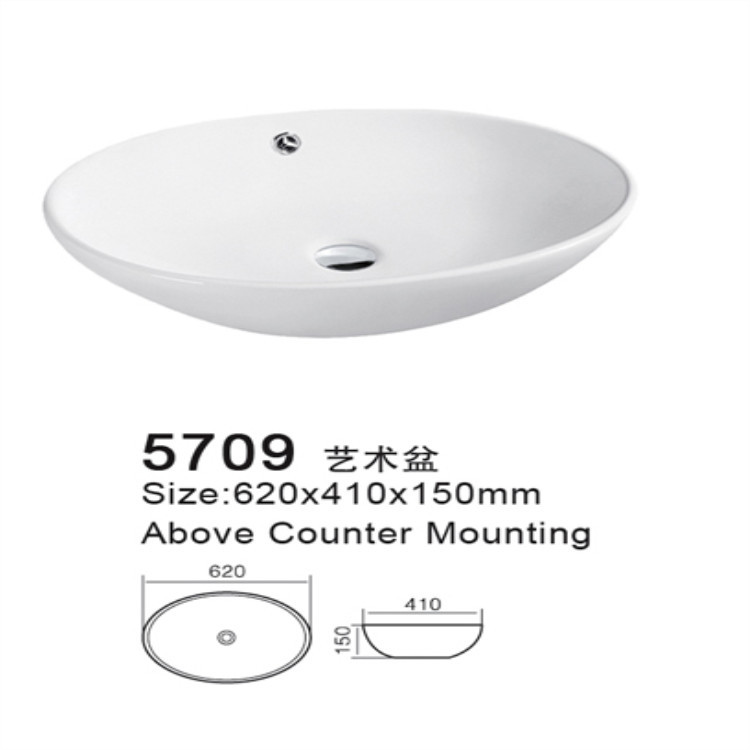 Al por mayor nuevo blanco de cerámica lavabo mesa independiente lavabo