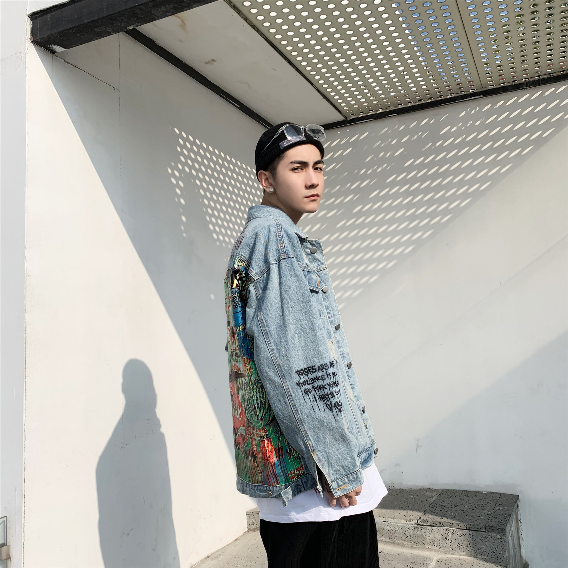 Graffiti Couple Denim Jacket 5
