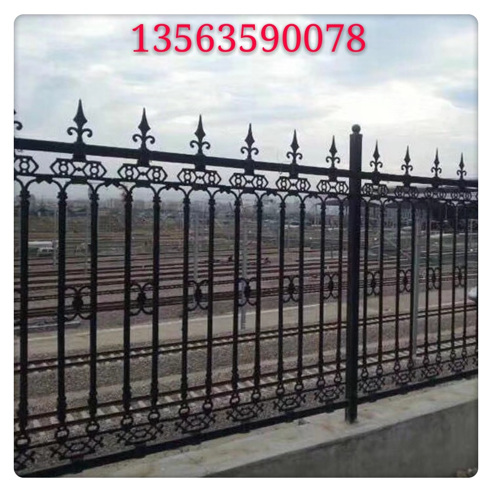 湖北黄石铸铁护栏 小区铸铁围栏 铸铁围墙铁栅栏厂房铁艺护栏
