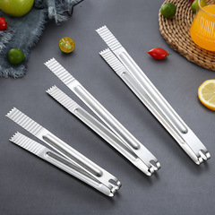 Factory Direct Selling Korean Style Stainless Steel BBQ Skewers, BBQ Tongs, Extended Tongs for Buffet, Food Tongs, Steak Tongs