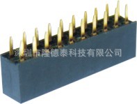 2.54mm双排排母180°塑高7.1mm SMT