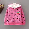 Demi-season children's velvet hoody, sweatshirt, increased thickness, long sleeve