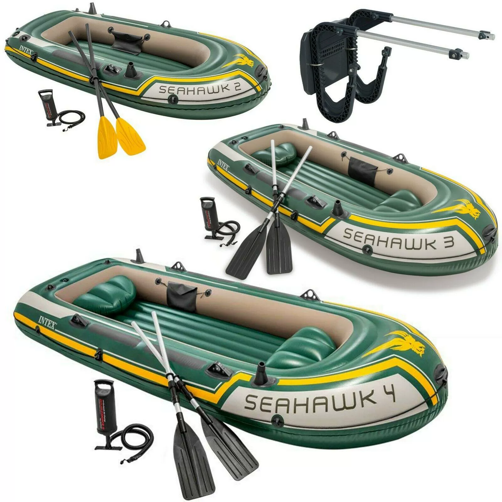 INTEX 66332 Seahawk двусторонняя надувная лодка резиновая лодка плот рыболовная лодка надувной штурмовой шлюп