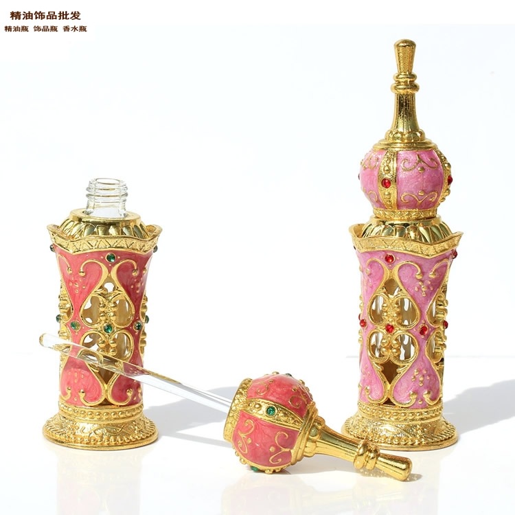 中国精油饰品网枣红镶金色中东宫廷顶精油瓶香水瓶3.jpg