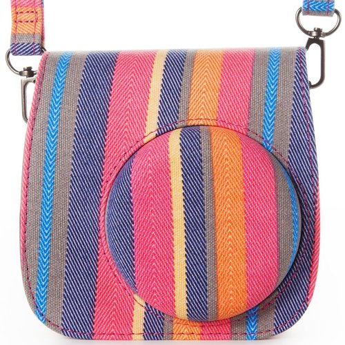  Amazon hot selling instant mini11 camera bag striped camera bag