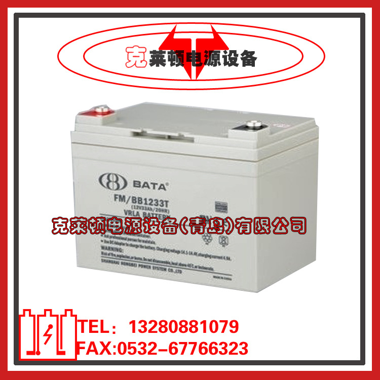 鸿贝蓄电池FM/BB1233T(12V33AH)安防预警系统蓄电池