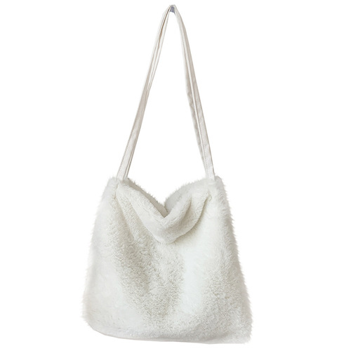 Plush bag for women  new autumn and winter Japanese and Korean plush bag for girls cute student portable shoulder bag one piece drop shipping