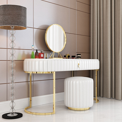 Postmodern Light extravagance Marble Master Bedroom dresser Simplicity American style Small apartment bedroom a leather bag Dressing table