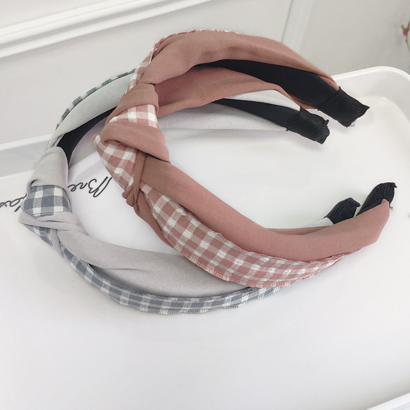 Fashion Lattice Stitching Headband display picture 4