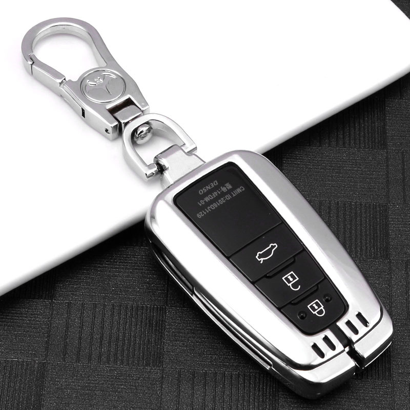 속이 빈 반 가방 달빛 실버 + 금속 버클