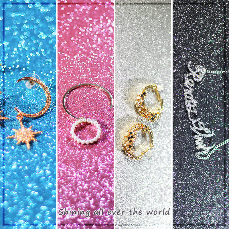 Ins Style Starlight Cloth Starry Sky Cloth Background Cloth Nail Art Jewelry Still Life Live Photo Prop Background