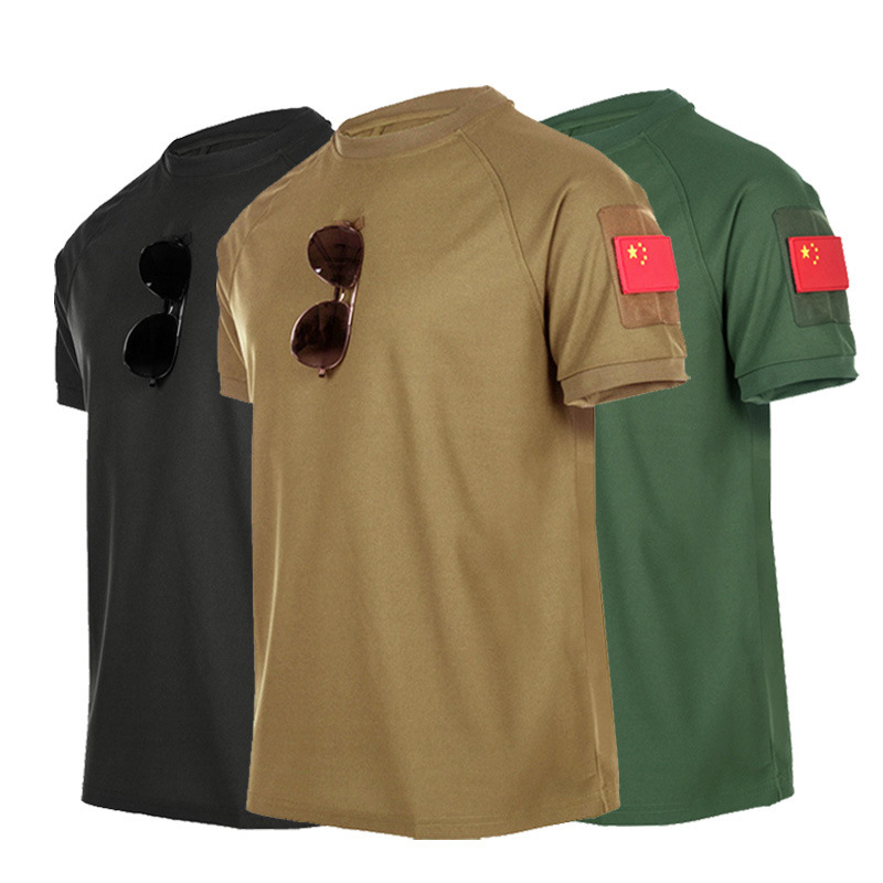 Outdoor Quick-drying T-shirt Men's Factory Direct Special Forces T-shirt Men's Tactical T-shirt Round Neck Short Sleeve Army Fan Large Size
