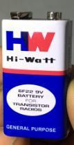 HI-WATT 1604G  1604S 6F22 9v 碳性干电池