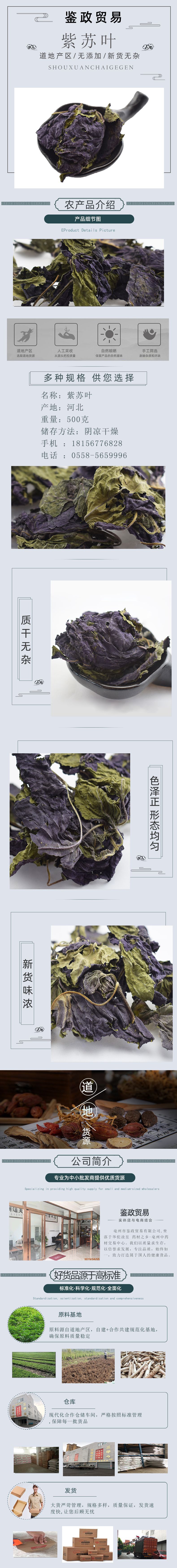 Dried Perilla Leaf Zi Su Ye 500g Purple Back Shiso Culinary Herb for Seafood Dishes and Tea quality and texture