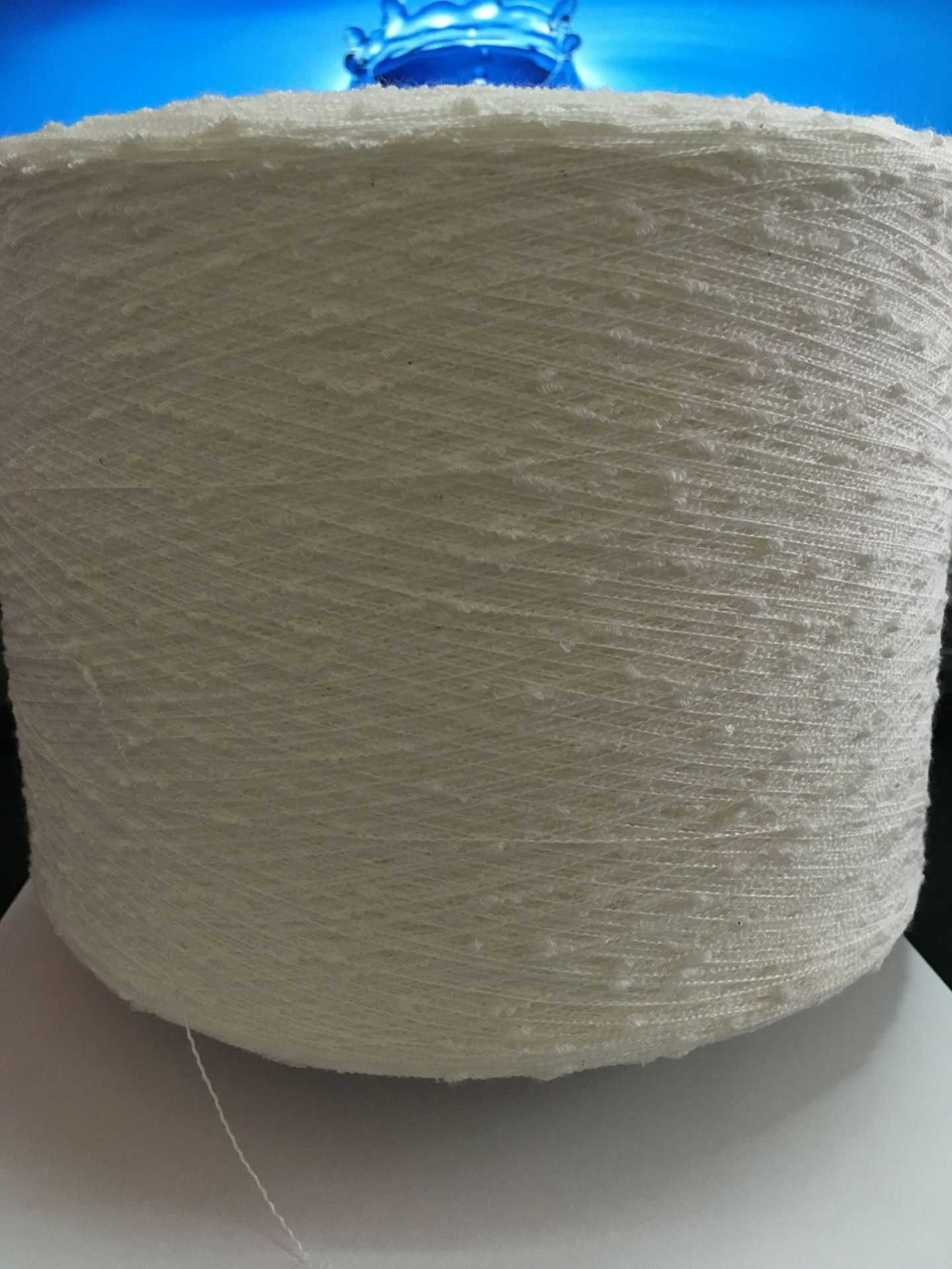 点子纱大白点子水结珠特种花式纱可染色工厂供应现货批发筒纱彩点