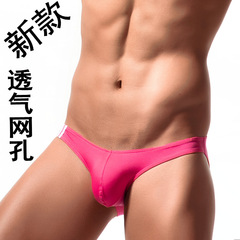 工廠批發外貿性感男士男性內褲褲衩U凸 透氣網孔低腰 三角褲E057
