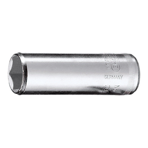 20L（MM)型1/4"系列套筒（六边形,加长型）GEDORE/吉多瑞20L77.0