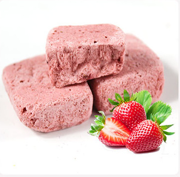 FD Strawberry acid Milk block Freeze drying ice cream Freeze drying food 1 kg