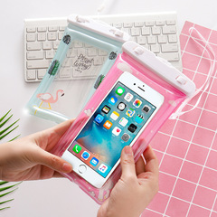 Vacation attractions rafting floating air bag inflatable swimming mobile phone waterproof bag takeaway transparent mobile phone waterproof case