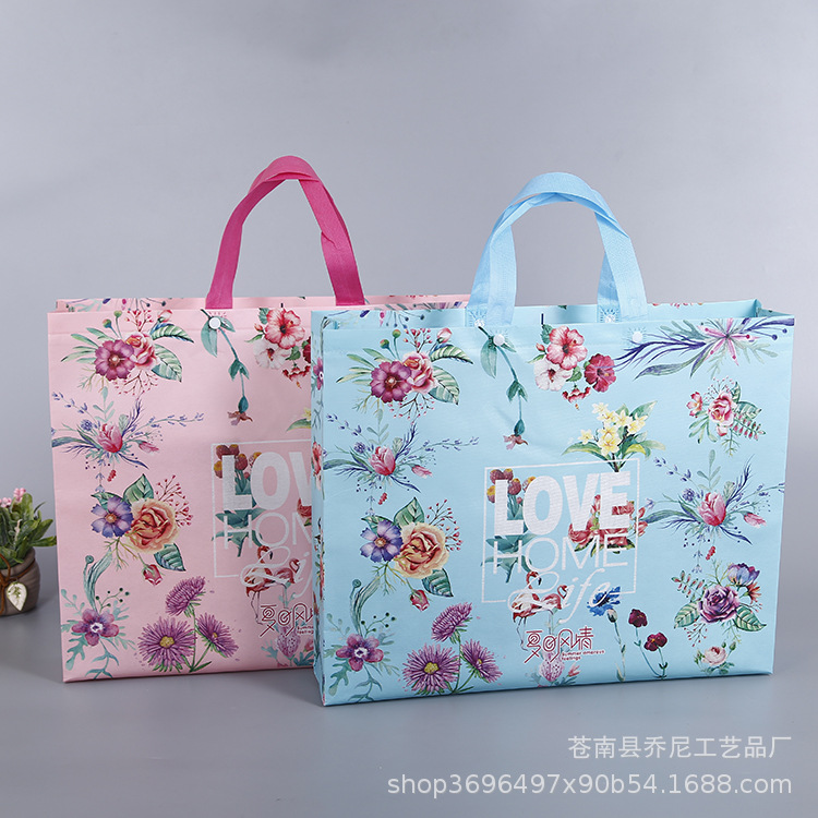 覆膜无纺布袋子定做 服装手提袋广告伴手礼包装购物袋定制印logo