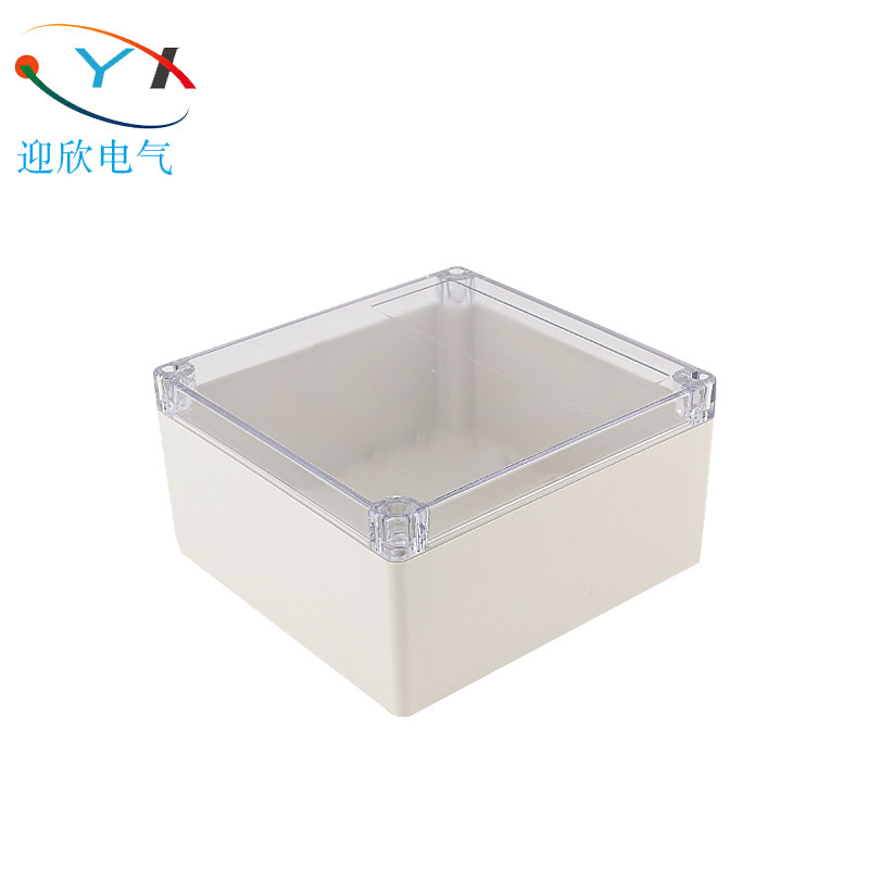 厂家供应192*188*100mm上盖透明接线盒电缆仪表监控盒IP65塑料箱