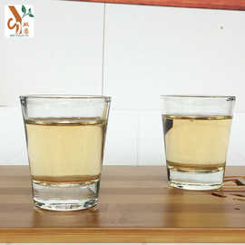 批发零售加厚玻璃白酒杯一口杯KTV烈酒杯鸡尾酒杯印刷LOGO云吞杯