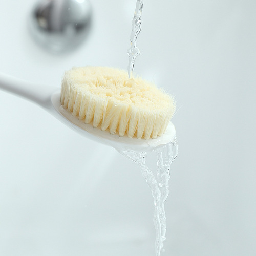 Bath brush, long handle, soft-bristled bath brush, bath towel, adult back rub, mud-free back bath brush