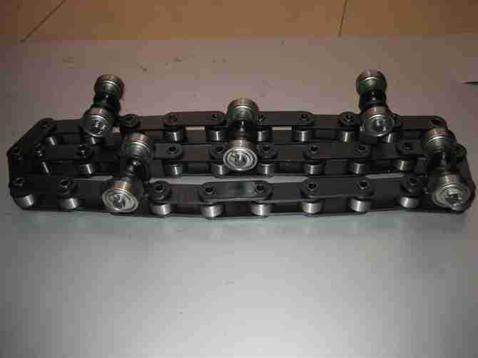 76.2涂装链条带导轮50.8 63.5空心 38.1治具自转无尘涂装链喷涂链