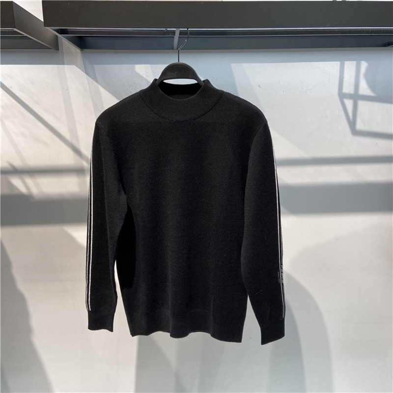 2019年韩版修身冬季新款半高领提黑色毛衣94625|ms