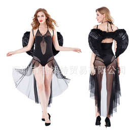 万圣节黑夜天使装新款电影角色扮演服角色扮演服装恶魔服情趣内衣