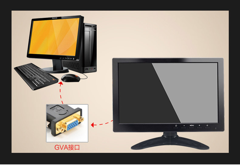 4.3-Inch 5-Inch 7-Inch 9inch 10inch Hd Vehicle-Mounted Lcd Monitor Truck Four-Way Monitoring All-In-One Display