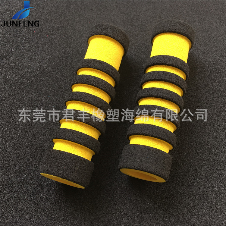 手机自拍杆配件防滑套管 黄色磨砂NBR橡塑21mm内孔拖把握杆把套