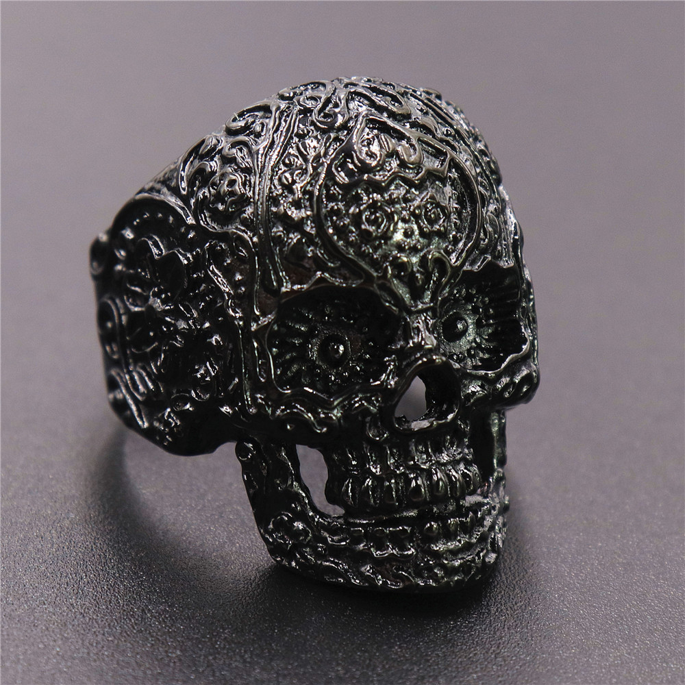 Halloween Festival Punk Skull 304 Stainless Steel Halloween Unisex Rings