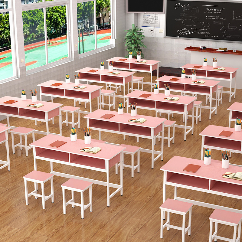Customized primary and middle school students' double -layer desk, chair and chair group counseling tutoring class training table learning desk and chair desk 3