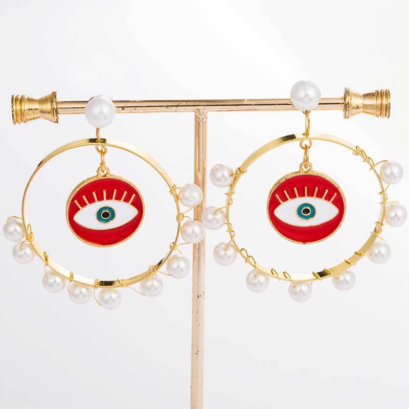 Pendientes Nuevos Pendientes De Ojo De Diablo Pendientes De Moda Punk Wind Para Mujer display picture 2