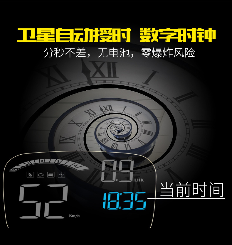 C800 Dual System Obd+Gps Fully Compatible with Hud Head-Up Display Universal Car Display for the Whole Car