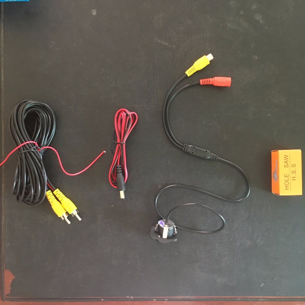 Hd Car Camera Universal Small Straw Hat Opening 20mm with Ruler Colorful Night Vision Reversing Camera