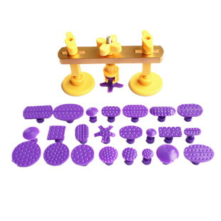 Car depression dent repair tool free sheet metal hail pit pull yellow bridge device send 24 suction cups send glue shovel