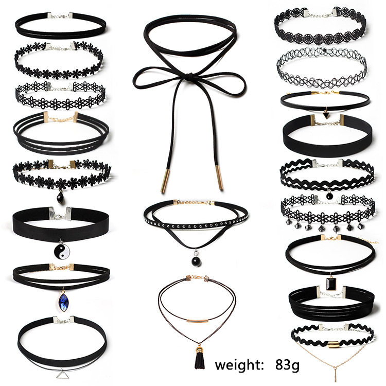 Fashion Gothic Lolita choker collar necklace set