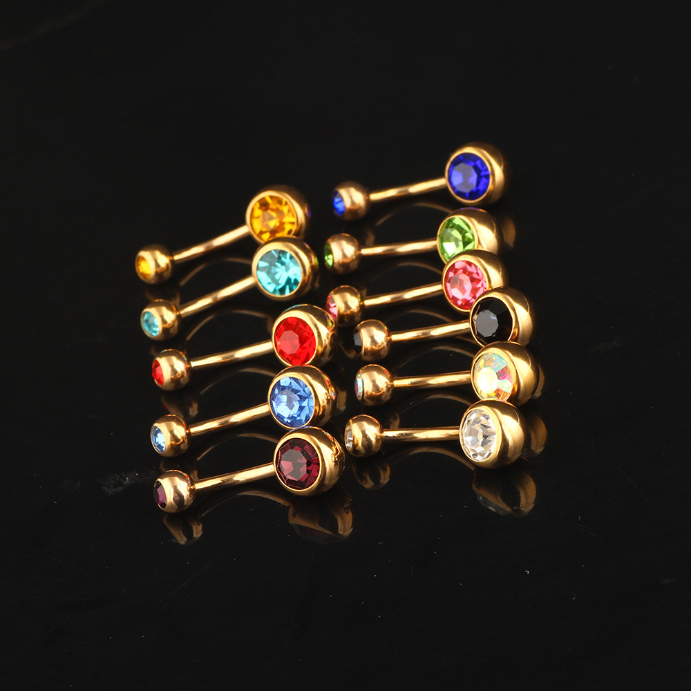 Pointed titanium steel lip stud product view
