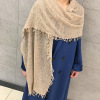 Woolen scarf, thin extra-long demi-season fashionable universal colored cloak, city style